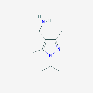 molecular formula C9H17N3 B1289927 1-(1-Isopropyl-3,5-dimethyl-1H-pyrazol-4-yl)methanamine CAS No. 1007540-98-8