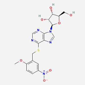 6-{[(2-Methoxy-5-nitrophenyl)methyl]sulfanyl}-9-beta-D-ribofuranosyl-9H-purine