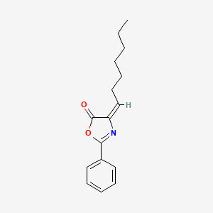 molecular formula C16H19NO2 B12899323 4-Heptylidene-2-phenyloxazol-5(4H)-one 