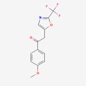 1-(4-Methoxyphenyl)-2-[2-(trifluoromethyl)-1,3-oxazol-5-yl]ethan-1-one