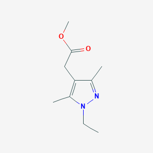 molecular formula C10H16N2O2 B1289938 methyl 2-(1-ethyl-3,5-dimethyl-1H-pyrazol-4-yl)acetate 