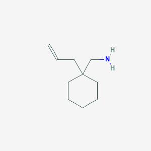 molecular formula C10H19N B12899380 Cyclohexanemethanamine, 1-(2-propenyl)- CAS No. 81097-43-0