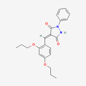 4-(2,4-Dipropoxybenzylidene)-1-phenylpyrazolidine-3,5-dione