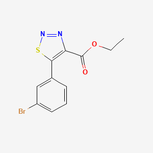 molecular formula C11H9BrN2O2S B12899476 Ethyl 5-(3-bromophenyl)thiadiazole-4-carboxylate CAS No. 4609-47-6