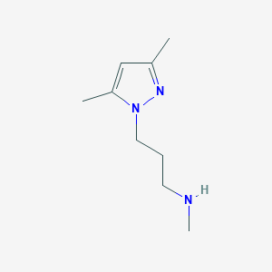 molecular formula C9H17N3 B1289949 [3-(3,5-Dimethyl-pyrazol-1-yl)-propyl]-methyl-amine CAS No. 1007517-99-8