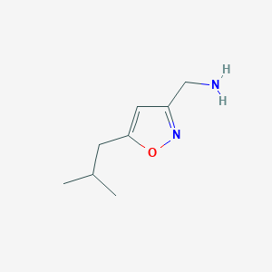 molecular formula C8H14N2O B1289950 [(5-Isobutylisoxazol-3-yl)methyl]amine CAS No. 893639-01-5
