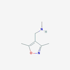 molecular formula C7H12N2O B1289955 N-[(3,5-dimethylisoxazol-4-yl)methyl]-N-methylamine CAS No. 893641-32-2