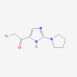 2-Bromo-1-[2-(pyrrolidin-1-yl)-1H-imidazol-5-yl]ethan-1-one