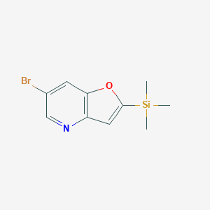 molecular formula C10H12BrNOSi B1289967 6-Bromo-2-(trimethylsilyl)furo[3,2-b]pyridine CAS No. 1131335-72-2