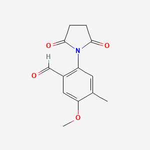 2-(2,5-Dioxopyrrolidin-1-yl)-5-methoxy-4-methylbenzaldehyde