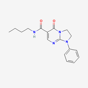 Imidazo(1,2-a)pyrimidine-6-carboxamide, 1,2,3,5-tetrahydro-N-butyl-5-oxo-1-phenyl-