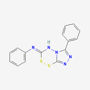 (1,2,4)Triazolo(3,4-c)-1,2,4,5-dithiadiazin-3-amine, N,6-diphenyl-