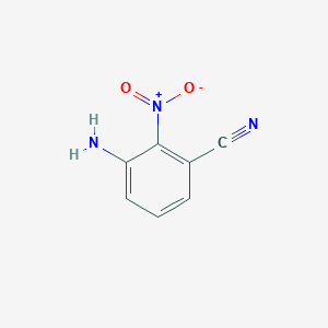 molecular formula C7H5N3O2 B1289970 3-氨基-2-硝基苯甲腈 CAS No. 408502-45-4