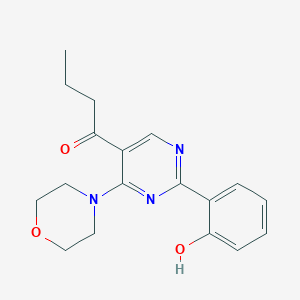 6-[5-Butanoyl-6-(morpholin-4-yl)pyrimidin-2(1H)-ylidene]cyclohexa-2,4-dien-1-one