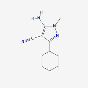 B1289975 5-Amino-3-cyclohexyl-1-methyl-1H-pyrazole-4-carbonitrile CAS No. 553672-05-2