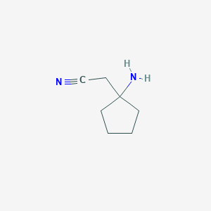 molecular formula C7H12N2 B1289976 2-(1-Aminocyclopentyl)acetonitrile CAS No. 753023-64-2