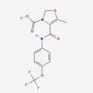 5-Methyl-4-((4-(trifluoromethoxy)phenyl)carbamoyl)oxazole-3(2H)-carboxylic acid