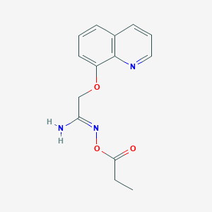 N-(Propionyloxy)-2-(quinolin-8-yloxy)acetimidamide