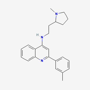 4-Quinolinamine, 2-(3-methylphenyl)-N-[2-(1-methyl-2-pyrrolidinyl)ethyl]-