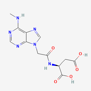 L-Aspartic acid, N-[2-[6-(methylamino)-9H-purin-9-yl]acetyl]-