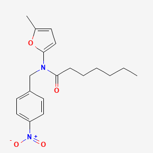 N-(5-Methylfuran-2-YL)-N-[(4-nitrophenyl)methyl]heptanamide