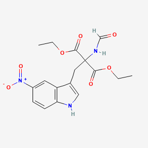 diethyl 2-formamido-2-[(5-nitro-1H-indol-3-yl)methyl]propanedioate