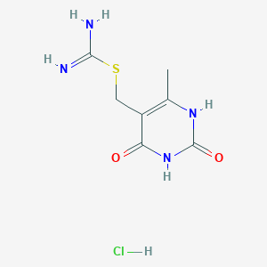 (6-Methyl-2,4-dioxo-1,2,3,4-tetrahydropyrimidin-5-yl)methyl carbamimidothioate hydrochloride