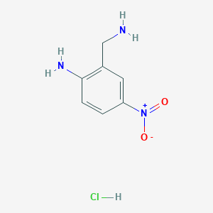molecular formula C7H10ClN3O2 B1290016 2-(Aminomethyl)-4-nitroaniline hydrochloride CAS No. 863771-09-9