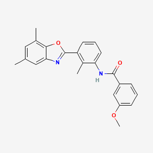 N-[3-(5,7-dimethyl-1,3-benzoxazol-2-yl)-2-methylphenyl]-3-methoxybenzamide