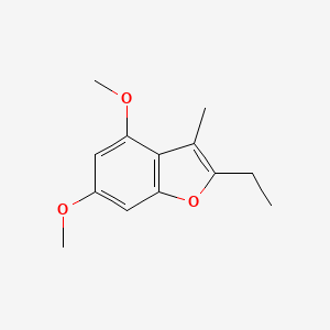 molecular formula C13H16O3 B12900178 Benzofuran, 2-ethyl-4,6-dimethoxy-3-methyl- CAS No. 831171-00-7