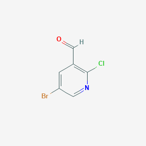 molecular formula C6H3BrClNO B1290025 5-溴-2-氯烟酰醛 CAS No. 228251-24-9