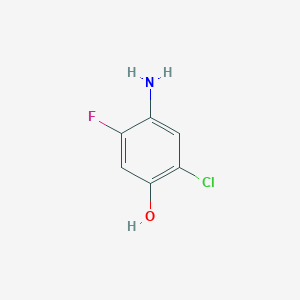 molecular formula C6H5ClFNO B1290032 4-氨基-2-氯-5-氟苯酚 CAS No. 524955-76-8