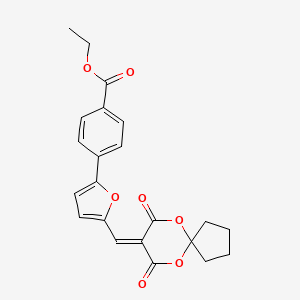 Ethyl 4-(5-((7,9-dioxo-6,10-dioxaspiro[4.5]decan-8-ylidene)methyl)furan-2-yl)benzoate