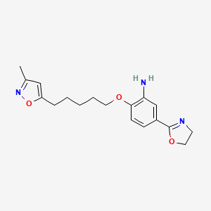 Benzenamine, 5-(4,5-dihydro-2-oxazolyl)-2-((5-(3-methyl-5-isoxazolyl)pentyl)oxy)-