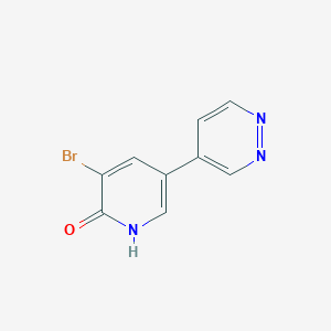 3-Bromo-5-(pyridazin-4-yl)pyridin-2(1H)-one