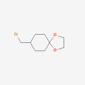molecular formula C9H15BrO2 B1290052 8-(溴甲基)-1,4-二氧杂螺[4.5]癸烷 CAS No. 74286-87-6