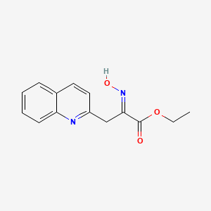 molecular formula C14H14N2O3 B12900521 (E)-Ethyl 2-(hydroxyimino)-3-(quinolin-2-yl)propanoate CAS No. 13311-42-7