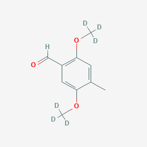 molecular formula C10H12O3 B129007 2,5-二甲氧基-d6-4-甲基-苯甲醛 CAS No. 58262-07-0