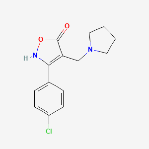 5(2H)-Isoxazolone, 3-(4-chlorophenyl)-4-(1-pyrrolidinylmethyl)-