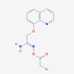 N-(2-Bromoacetoxy)-2-(quinolin-8-yloxy)acetimidamide