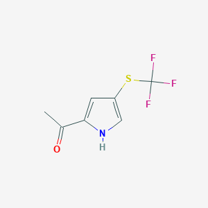 1-{4-[(Trifluoromethyl)sulfanyl]-1H-pyrrol-2-yl}ethan-1-one