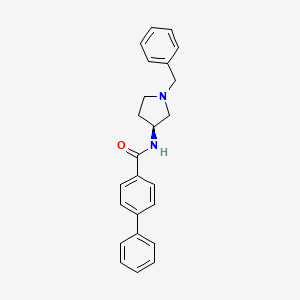 molecular formula C24H24N2O B12900814 N-[(3S)-1-Benzylpyrrolidin-3-yl][1,1'-biphenyl]-4-carboxamide CAS No. 212192-38-6