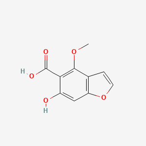 molecular formula C10H8O5 B12900886 5-Benzofurancarboxylic acid, 6-hydroxy-4-methoxy- CAS No. 88258-42-8