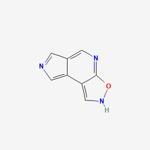 molecular formula C8H5N3O B12900894 2h-Isoxazolo[5,4-b]pyrrolo[3,4-d]pyridine CAS No. 407624-71-9