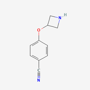 molecular formula C10H10N2O B1290090 4-(氮杂环丁-3-氧基)苯甲腈 CAS No. 949100-15-6
