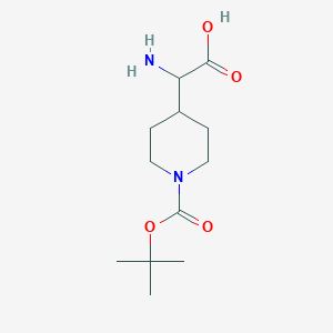 B1290091 1-Boc-4-(Aminocarboxymethyl)piperidine CAS No. 458560-09-3