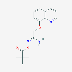 N-(Pivaloyloxy)-2-(quinolin-8-yloxy)acetimidamide