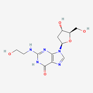 molecular formula C12H17N5O5 B12900946 2'-Deoxy-N-(2-hydroxyethyl)guanosine CAS No. 192867-24-6