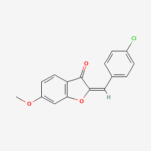 molecular formula C16H11ClO3 B12900974 2-(4-Chlorobenzylidene)-6-methoxybenzofuran-3(2H)-one 