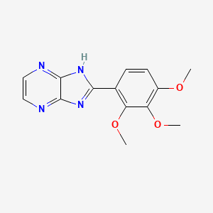 molecular formula C14H14N4O3 B12900990 2-(2,3,4-Trimethoxyphenyl)-1H-imidazo[4,5-b]pyrazine CAS No. 88710-46-7